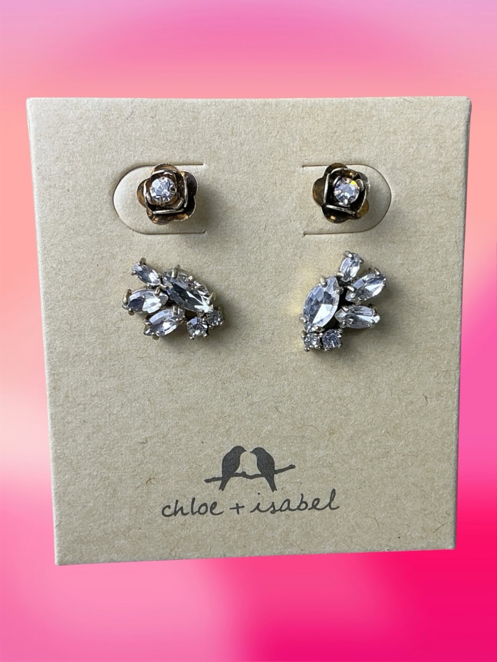 Chloe + Isabel NWT Coquette Regencycore Whimsigoth Bridal Minimalist Earring Set